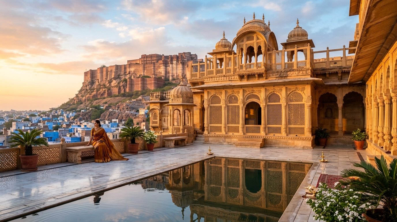 The Royal Rajasthan & Golden Triangle Odyssey with private palace courtyard